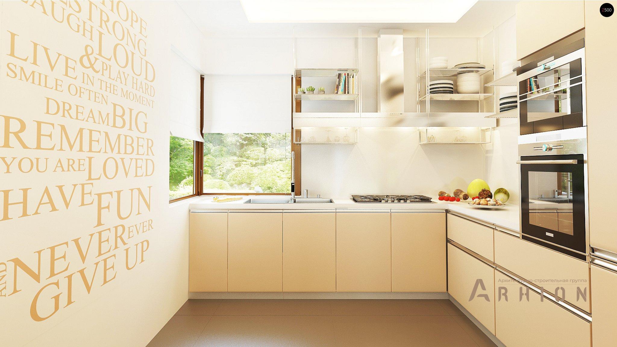 5. Проект одноэтажного дома в современном стиле с двускатной кровлей, Z210 GLt, площадью - 139 кв c мансардой, терассой, балконом, гаражом